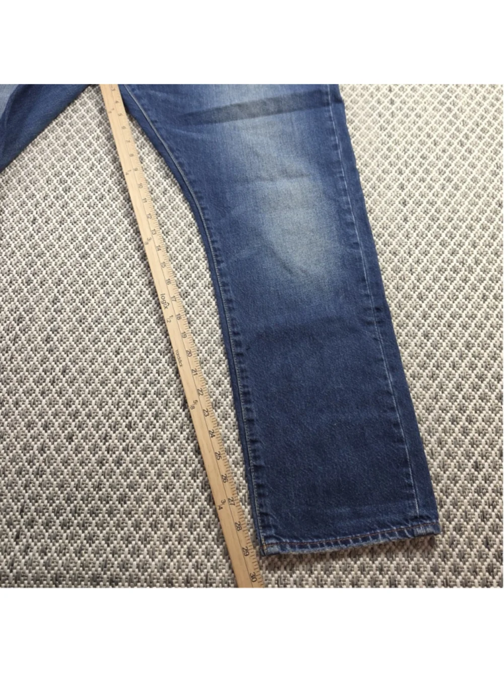 Denim & Supply Ralph Lauren Tapered Straight Jeans Mens Blue Distressed Flag 40
